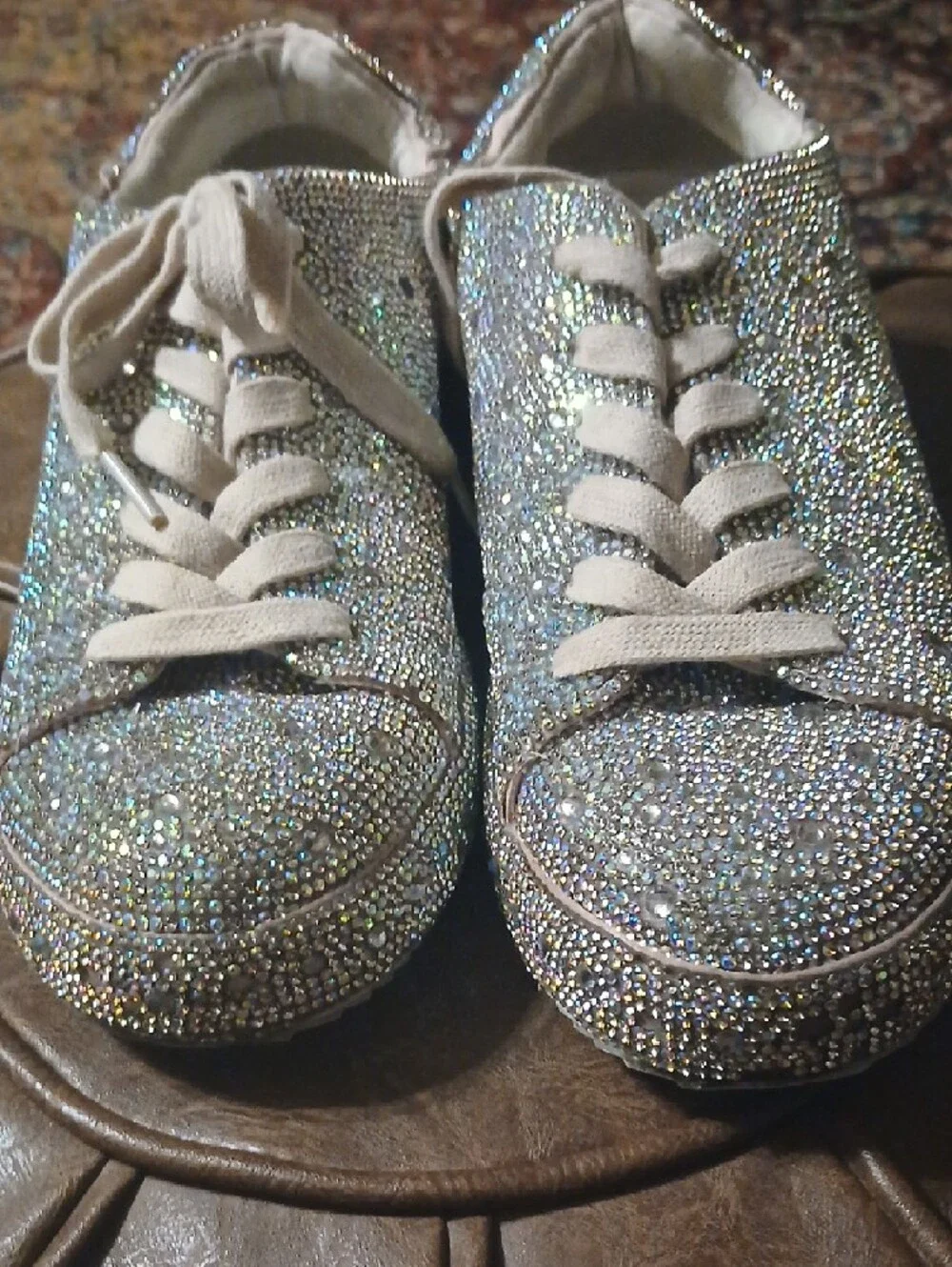 Matisse‎ Silver Crystal Platform Sneakers,sz.8.5M